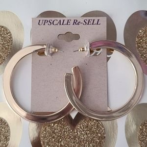 THICK HOOP DANGLE EARRINGS